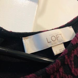 Loft Cheetah Purple and Black Print- Size 2